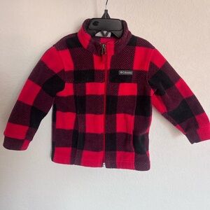 Colombia red and black plaid outdoor coat